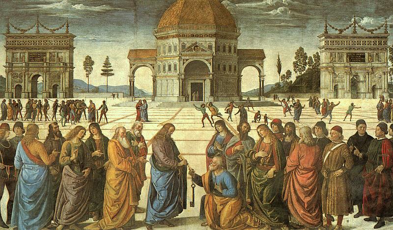 Pietro Perugino Christ Delivering the Keys to St.Peter China oil painting art